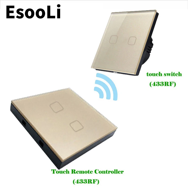 EsooLi беспроводной пульт дистанционного управления сенсорный выключатель