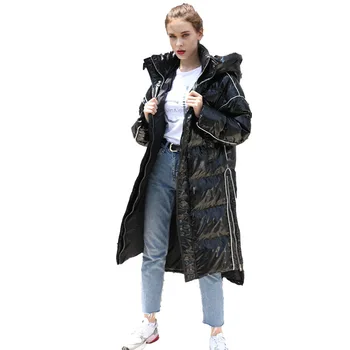 Glossy Patent Fabric Coats Winter Luxurious Quality Glossy Down Female Hooded Collar Oversize Thicker Warm Coats 38D
Glossy Patent Fabric Coats Winter Luxurious Quality Glossy Down Female Hooded Collar Oversize Thicker Warm Coats 38D