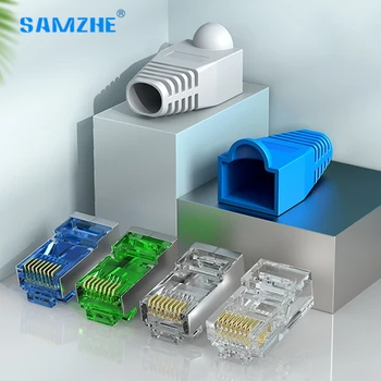 100Pcs RJ45 Crystal Head Connector Jacket sheath Ethernet Cable Protective Case Network plug Socket boot cap Sleeve Multi-color
100Pcs RJ45 Crystal Head Connector Jacket sheath Ethernet Cable Protective Case Network plug Socket boot cap Sleeve Multi-color