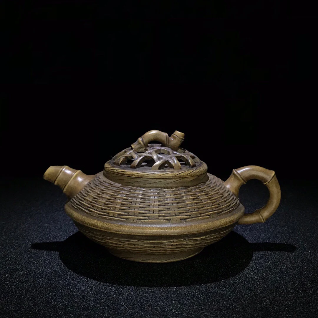 Collectible Fine Purple Clay Teapot ,High Quality Handmade Bamboo basket Yixing Kettle,Home Decoration Tea Pot Gift 320 ML
Collectible Fine Purple Clay Teapot ,High Quality Handmade Bamboo basket Yixing Kettle,Home Decoration Tea Pot Gift 320 ML