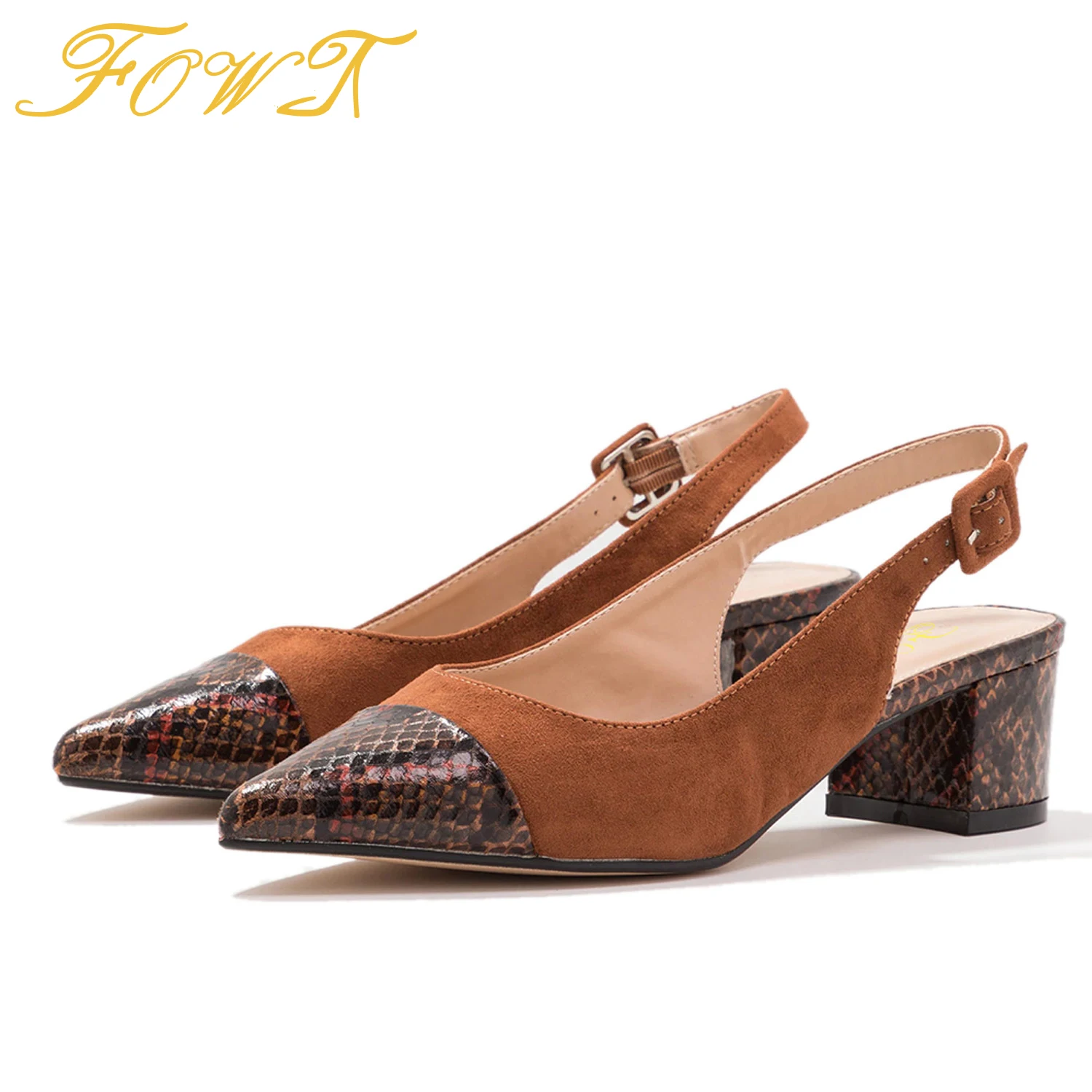 Snackskin Patchwork High Chunky Heels Women's Pumps Pointed Toe Buckle Strap Ladies Sexy Dress Office Shoes Big Size 42 43 FOWT
Snackskin Patchwork High Chunky Heels Women's Pumps Pointed Toe Buckle Strap Ladies Sexy Dress Office Shoes Big Size 42 43 FOWT