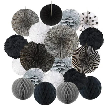 Party Fiesta Decorations Paper Fans Paper Flower Ball Honeycomb Balls Set for Wedding Birthday Events Festival Supplies 19Pcs Bl
Party Fiesta Decorations Paper Fans Paper Flower Ball Honeycomb Balls Set for Wedding Birthday Events Festival Supplies 19Pcs Bl