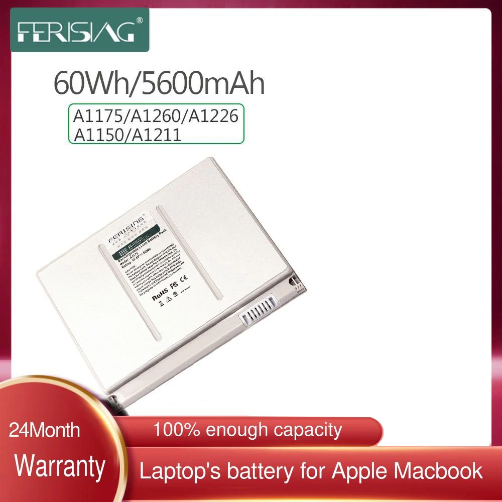 Зарядное устройство FERISING оригинальный A1175 Аккумулятор для ноутбука Apple MacBook Pro 15