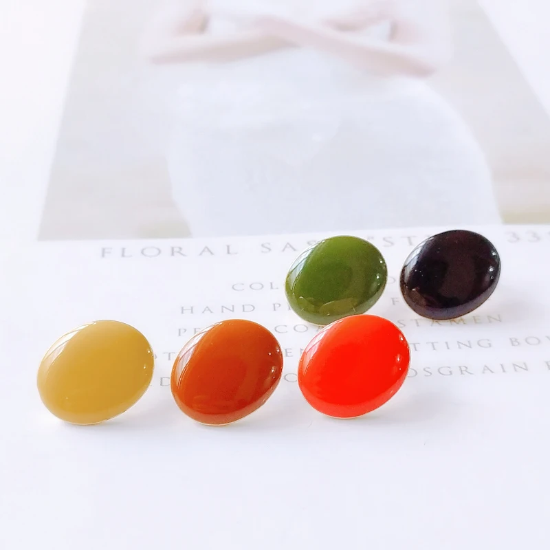 Enamel Oval Alloy Stud Earring Finding Components Eardrop Simple Style DIY Jewelry Accessories Handmade Materials 6pcs
Enamel Oval Alloy Stud Earring Finding Components Eardrop Simple Style DIY Jewelry Accessories Handmade Materials 6pcs