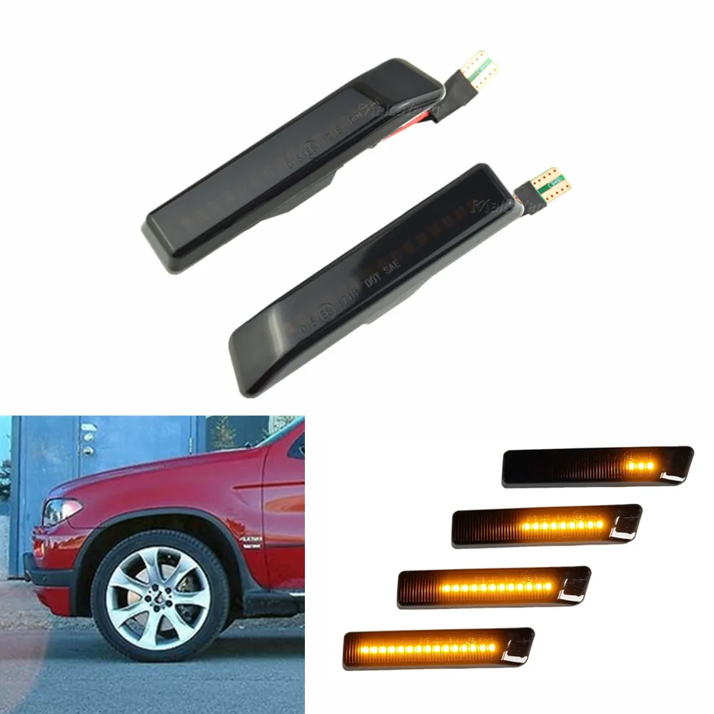 Flowing Turn Signal Lights Dynamic LED Side Marker Indicator Blinker For BMW E36 M3 Facelift 1997-1999 X5 E53 1999-2006
Flowing Turn Signal Lights Dynamic LED Side Marker Indicator Blinker For BMW E36 M3 Facelift 1997-1999 X5 E53 1999-2006