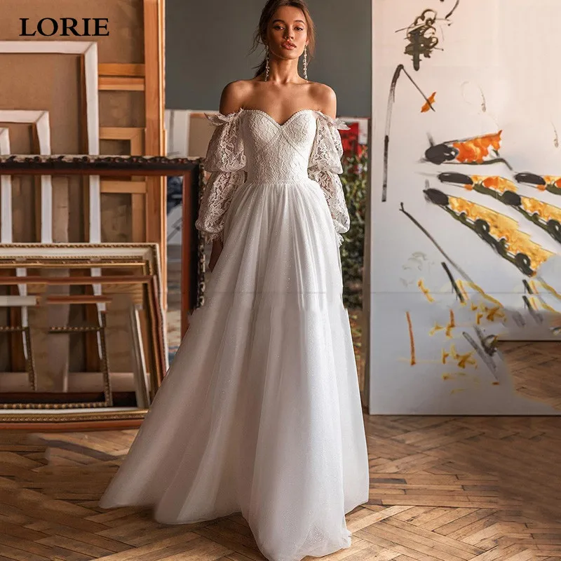 LORIE Princess Wedding Dress Long Sleeve Puffy Tulle Lace Boho Bride dresses Sweetheart Vestidos de novia 2022 Plus Size
LORIE Princess Wedding Dress Long Sleeve Puffy Tulle Lace Boho Bride dresses Sweetheart Vestidos de novia 2022 Plus Size