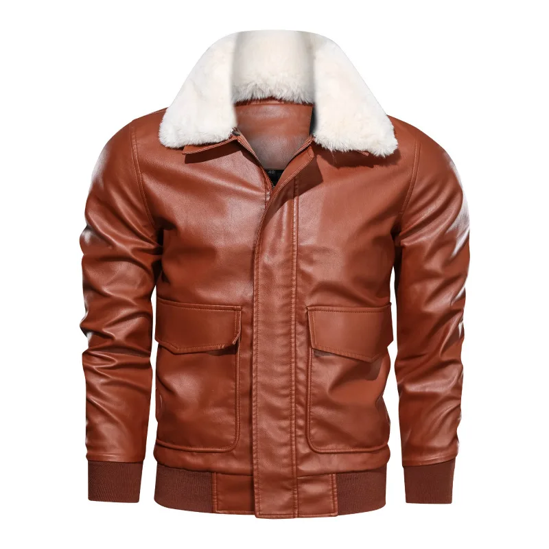 Men Jacket Spring and Autumn Thin Men's Lapel Detachable Fur Collar Pu Leather Jacket Motorcycle PU Leather Jacket Clothes
Men Jacket Spring and Autumn Thin Men's Lapel Detachable Fur Collar Pu Leather Jacket Motorcycle PU Leather Jacket Clothes