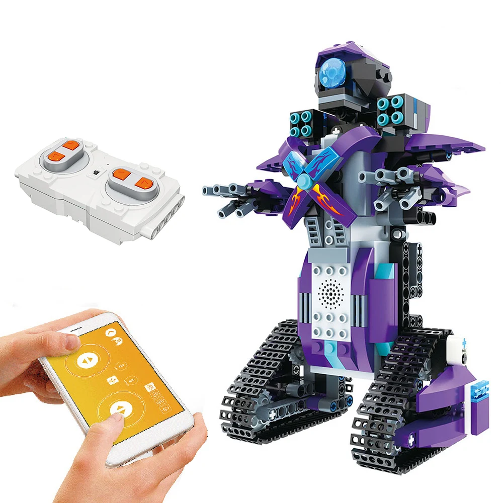 Intelligent RC Robot Building Blocks Technic 2.4GHz Remote Control Robot App Controlled Educational Bricks Robot Toys for Kids
Intelligent RC Robot Building Blocks Technic 2.4GHz Remote Control Robot App Controlled Educational Bricks Robot Toys for Kids