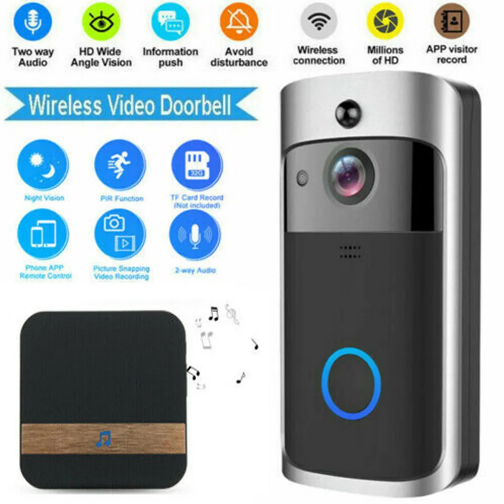 Smart WiFi Video Doorbell Camera Visual Intercom With Chime Night Vision IP Door Bell Wireless Home WI-FI Security Camera Doorbe
Smart WiFi Video Doorbell Camera Visual Intercom With Chime Night Vision IP Door Bell Wireless Home WI-FI Security Camera Doorbe