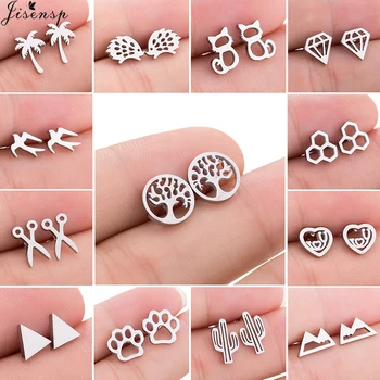 Jisensp Trendy Cute Animal Stud Earrings for Women Girls Stainless Steel Jewelry Paw Cat Cactus Earings Jewelry Accessories Gift
Jisensp Trendy Cute Animal Stud Earrings for Women Girls Stainless Steel Jewelry Paw Cat Cactus Earings Jewelry Accessories Gift