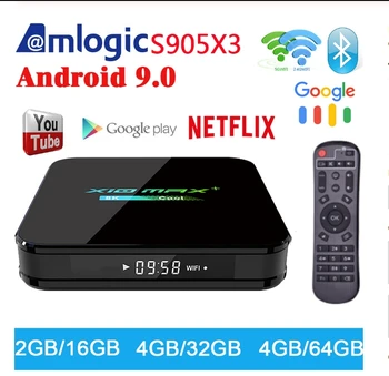 Newest X10 MAX+ TV Box Android 9.0 Amlogic S905X3 4GB 64GB TV Box Media Player Dual WiFi Bluetooth 8K TV Set top box
Newest X10 MAX+ TV Box Android 9.0 Amlogic S905X3 4GB 64GB TV Box Media Player Dual WiFi Bluetooth 8K TV Set top box