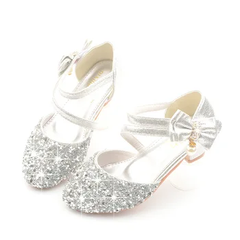 Glitter Little Girl Heels Bow Sandals 2019 Big Kids Shoe For Children Summer Leather Sandals 3 4 5 6 7 8 9 10 11 12 13 Year Old 
Glitter Little Girl Heels Bow Sandals 2019 Big Kids Shoe For Children Summer Leather Sandals 3 4 5 6 7 8 9 10 11 12 13 Year Old