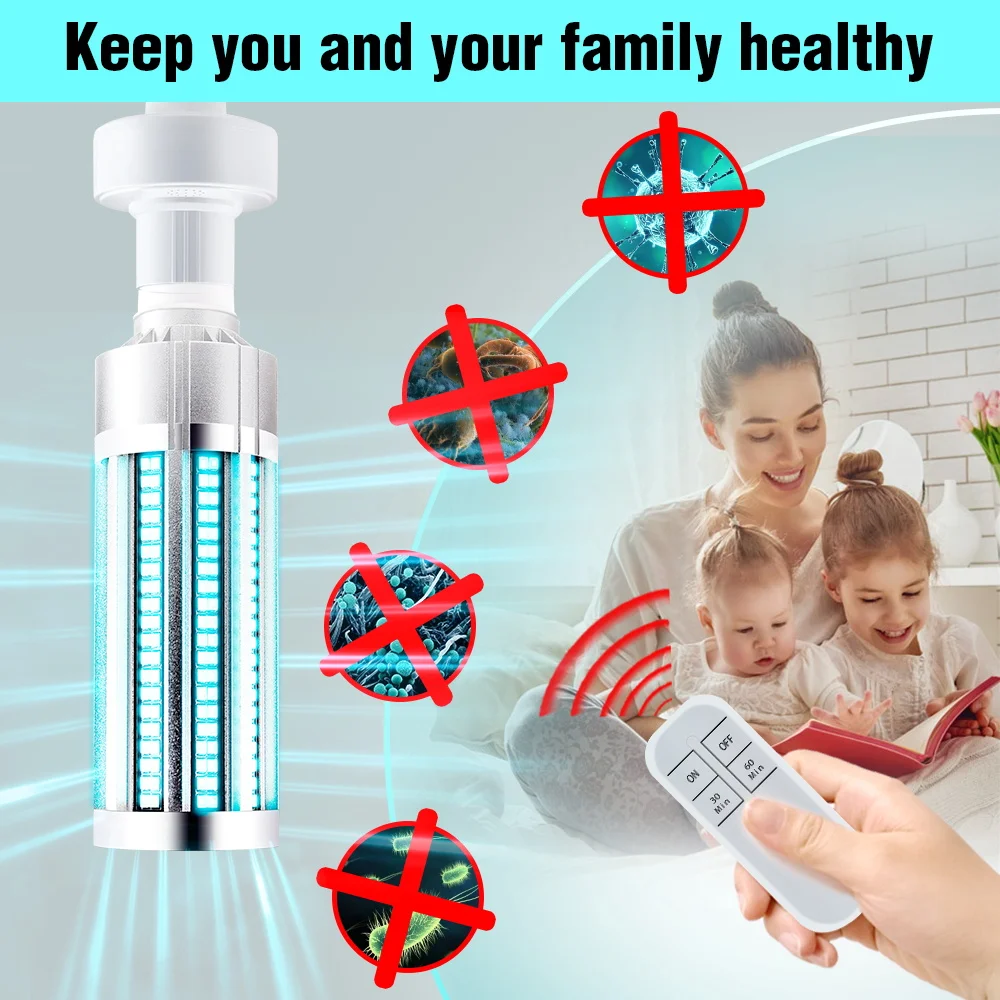 Ultraviolet LED Corn Bulb 110V UVC Germicidal Light E27 Sterilizer LED Bulb 60W LED UV Lamp 220V Disinfecting Light Amuchina
Ultraviolet LED Corn Bulb 110V UVC Germicidal Light E27 Sterilizer LED Bulb 60W LED UV Lamp 220V Disinfecting Light Amuchina