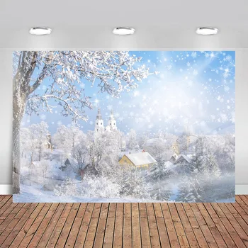Christmas Village Houses Winter Snow Pine Photography Backgrounds Customized Photographic Backdrops for Photo Studio
Christmas Village Houses Winter Snow Pine Photography Backgrounds Customized Photographic Backdrops for Photo Studio