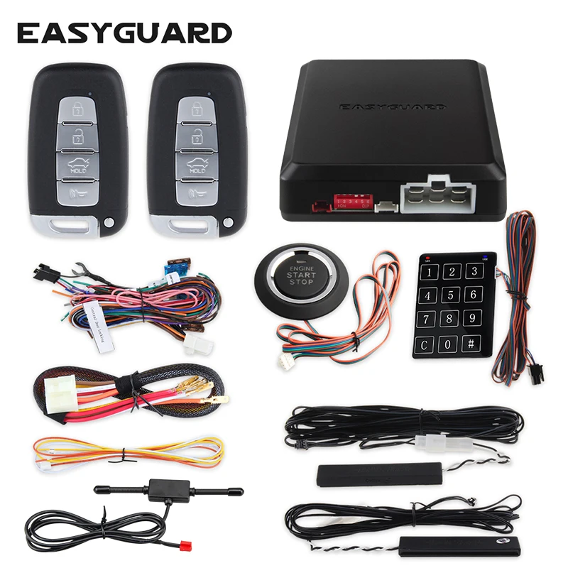 Arm/disarm PKE car alarm system Touch password entry, push button start and remote engine start/stop, remote trunk release
Arm/disarm PKE car alarm system Touch password entry, push button start and remote engine start/stop, remote trunk release