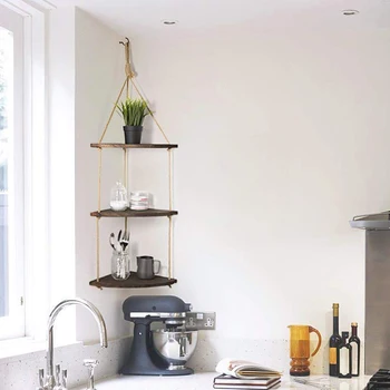 Hanging Corner Shelf 3 Tier Rope Wood Wall Floating Shelves Rustic Organizer Displays Storage Rack Home Decor for Living Room Be
Hanging Corner Shelf 3 Tier Rope Wood Wall Floating Shelves Rustic Organizer Displays Storage Rack Home Decor for Living Room Be