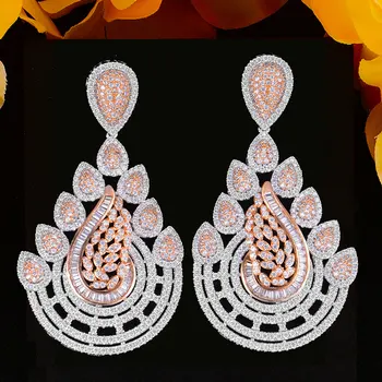 Luxury BOLD 2 Tone Rosegold Drop Dangle Earrings For Women Wedding Cubic Zirconia DUBAI Bridal Earring Jewelry Accessories 2020 
Luxury BOLD 2 Tone Rosegold Drop Dangle Earrings For Women Wedding Cubic Zirconia DUBAI Bridal Earring Jewelry Accessories 2020