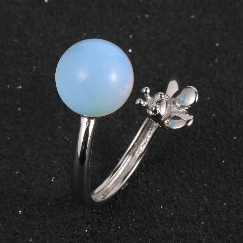 2020 New Strange Animal Ladybug Silver Plated Adjustable Rings Women Girls Round Natural Stone Beads Knuckles Ring Jewelry
2020 New Strange Animal Ladybug Silver Plated Adjustable Rings Women Girls Round Natural Stone Beads Knuckles Ring Jewelry