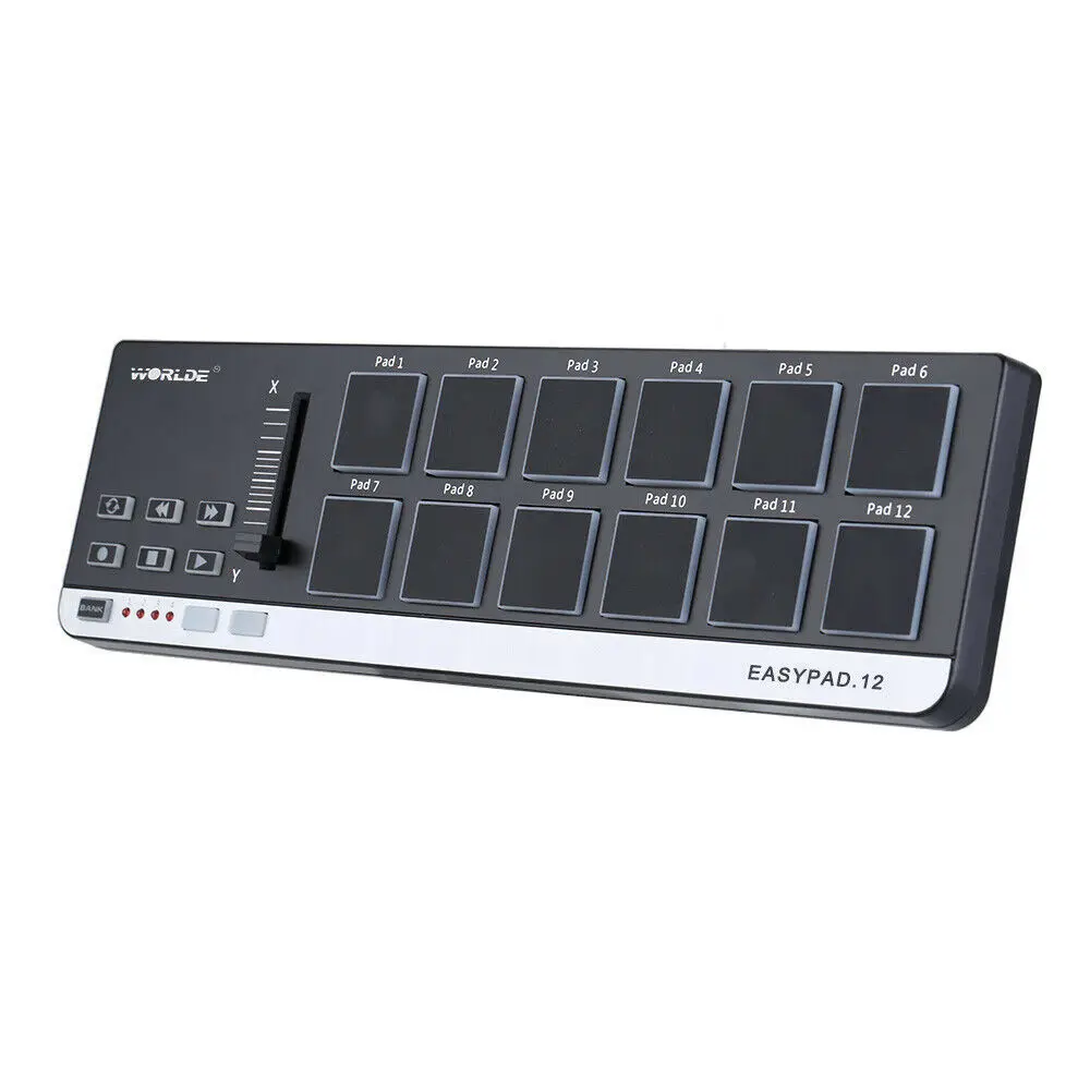 Профессиональный MIDI-контроллер worlde EASYPAD.12, MIDI-контроллер с барабанной клавиатурой для пианино
Профессиональный MIDI-контроллер worlde EASYPAD.12, MIDI-контроллер с барабанной клавиатурой для пианино