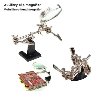 Lens Auxiliary Clip Silver 501 Magnifier Bracket Welding Magnifier Durable Desk Lamp Clamp Metal Three Hands
Lens Auxiliary Clip Silver 501 Magnifier Bracket Welding Magnifier Durable Desk Lamp Clamp Metal Three Hands