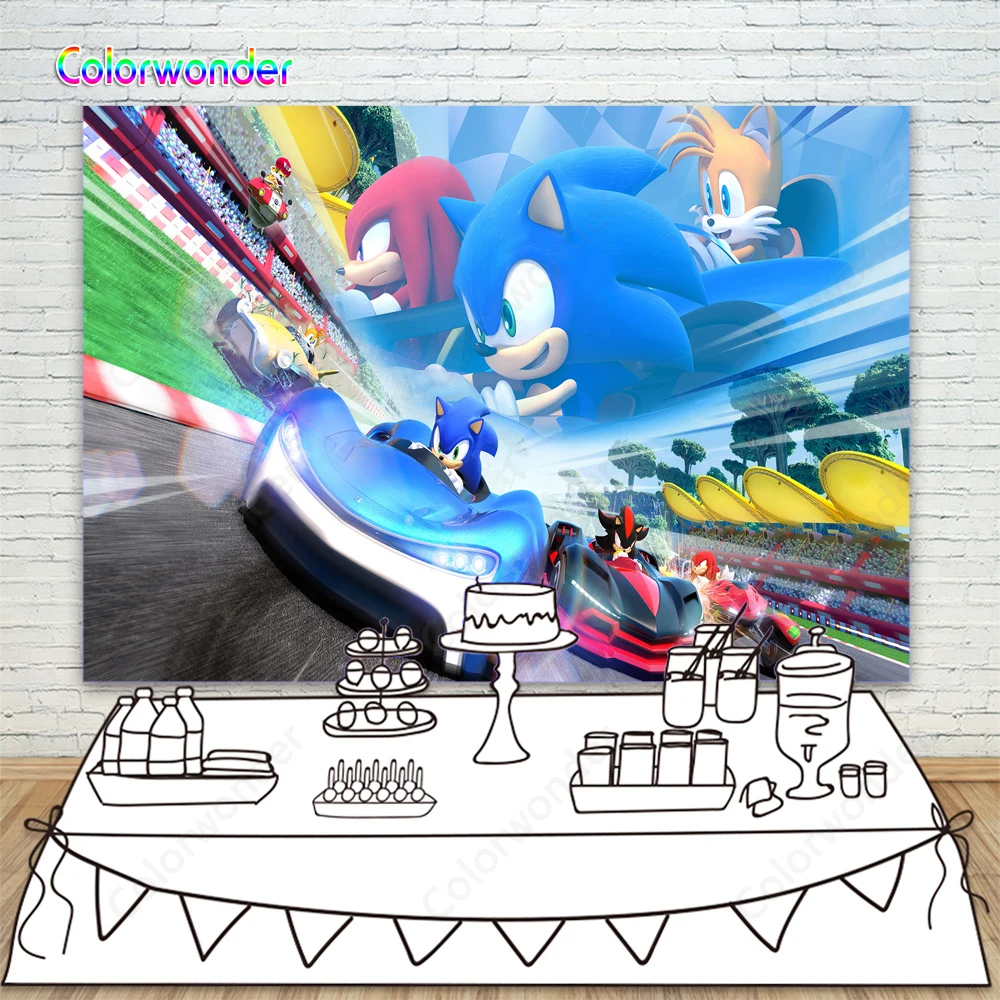 Sonic The Hedgehog Miles Prower Rose Driving Racing Photo Background Baby Child Happy Birthday Party Decor Photography Backdrop
Sonic The Hedgehog Miles Prower Rose Driving Racing Photo Background Baby Child Happy Birthday Party Decor Photography Backdrop