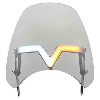 Universal 5-7'' Windshield Wind Deflector With LED Turn Light DRL Running Light For Harley Honda Yamaha Kawasaki Royal Ducati
Universal 5-7'' Windshield Wind Deflector With LED Turn Light DRL Running Light For Harley Honda Yamaha Kawasaki Royal Ducati