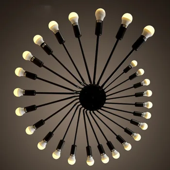 Retro Industrial Indoor Lighting Living Room Staircase Cafe Bar Creative Personality 26 Head Spiral Iron Chandelier Lampara 
Retro Industrial Indoor Lighting Living Room Staircase Cafe Bar Creative Personality 26 Head Spiral Iron Chandelier Lampara