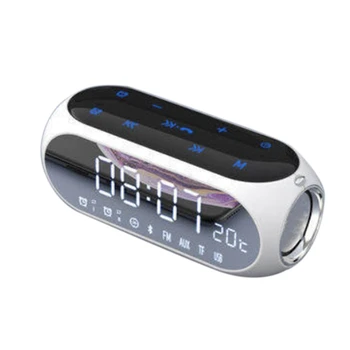 Portable Home Desktop Clocks Wireless Bluetooth Speaker Mobile Computer Digital Radio Mini Alarm Clock Speaker-White
Portable Home Desktop Clocks Wireless Bluetooth Speaker Mobile Computer Digital Radio Mini Alarm Clock Speaker-White