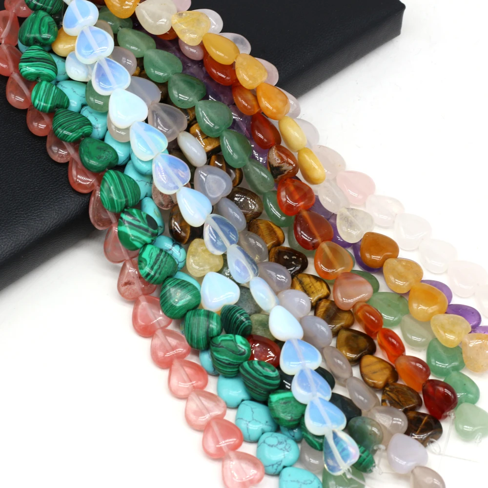 16pcs Natural Heart Shape Agates Yellow Jades Turquoises Stone Beads for DIY Jewelry Making Necklace Bracelet Gift Size 12mm
16pcs Natural Heart Shape Agates Yellow Jades Turquoises Stone Beads for DIY Jewelry Making Necklace Bracelet Gift Size 12mm