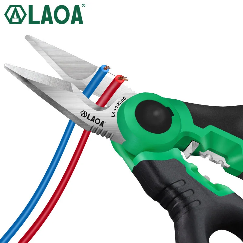 LAOA электрик ножницы 6 "провода резак Crimpper нержавеющей провода зачистки кабеля