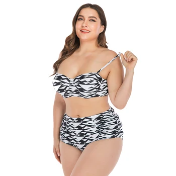 2020 New Woman Plus Size Swimwear High Waist L-4XL Bikini Big Women Bathing Suits Floral Vintage Female Sexy Bather Swimsuits
2020 New Woman Plus Size Swimwear High Waist L-4XL Bikini Big Women Bathing Suits Floral Vintage Female Sexy Bather Swimsuits