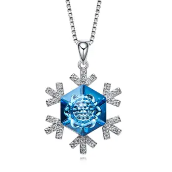 LuxJuly 925 Sterling Silver Necklace Christmas Snowflake Crystal Pendant Jewelry Christmas Gift For Women 
LuxJuly 925 Sterling Silver Necklace Christmas Snowflake Crystal Pendant Jewelry Christmas Gift For Women