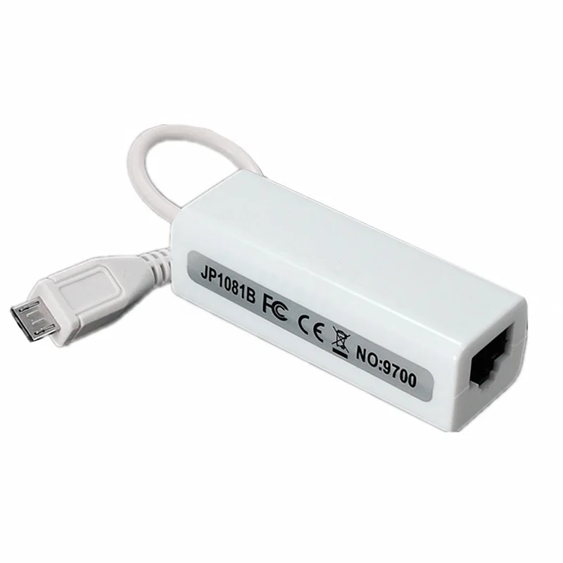 Micro USB 2.0 5P to RJ45 Networks Lan Ethernet Cable Converter Adapter for Tablet PC GV99
Micro USB 2.0 5P to RJ45 Networks Lan Ethernet Cable Converter Adapter for Tablet PC GV99