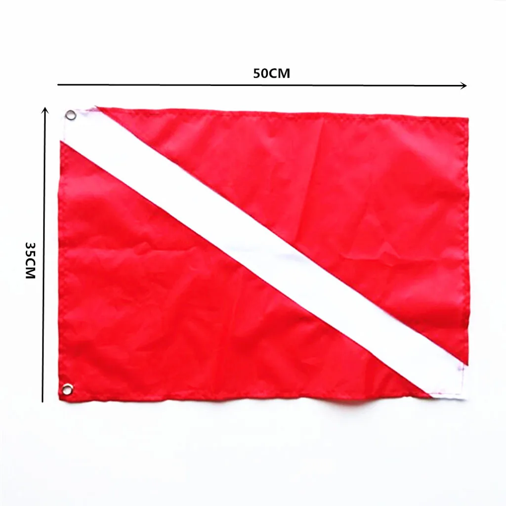 2 Pieces Scuba Diving Diver Down Flag Safety Signal Marker Banner Boat Flag 2 Pieces Scuba Diving Diver Down Flag Safety Signal Marker Banner Boat Flag