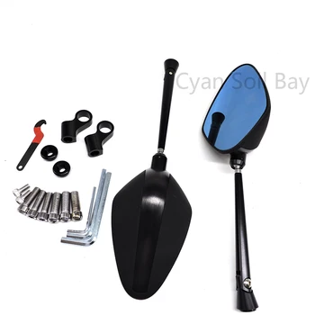 CNC Blue Glass Large displacement mirror Universal Motorcycle Rearview Mirrors Motorbike Scooter Side Mirrors
CNC Blue Glass Large displacement mirror Universal Motorcycle Rearview Mirrors Motorbike Scooter Side Mirrors