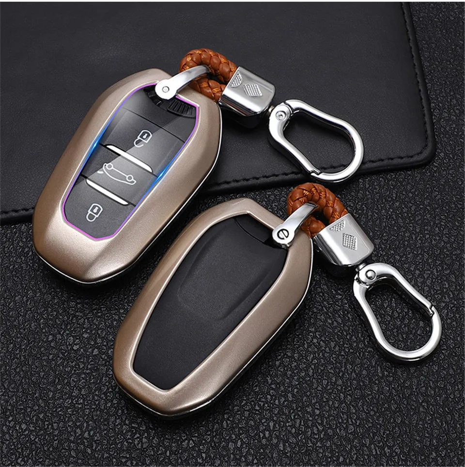 Shell Cover Holder Car Key Fob Case 5008 DS5 DS6 For Peugeot 208 DS3 For Citroen C4 C5 X7 C4L C6 C3-XR 3008 4008 Accessories