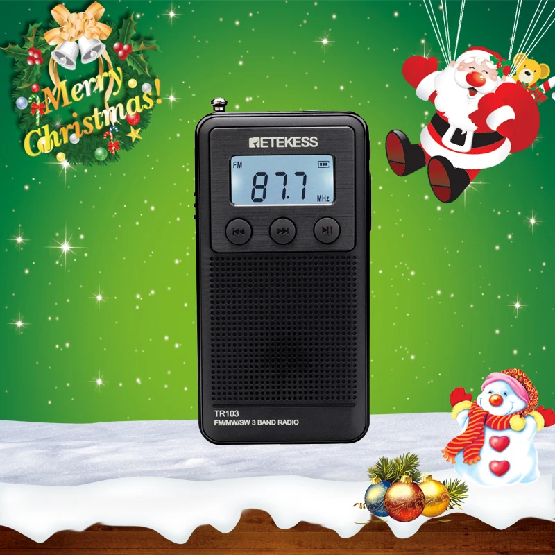 Retekess TR103 Portable Pocket Mini Radio FM / MW / Shortwave Radio Digital Tuning 9/10Khz MP3 Music Player Rechargeable Battery
Retekess TR103 Portable Pocket Mini Radio FM / MW / Shortwave Radio Digital Tuning 9/10Khz MP3 Music Player Rechargeable Battery