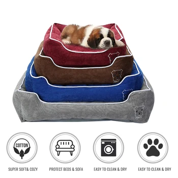 Cute Dog Pattern Sofa Dog Beds Waterproof Bottom Soft Corduroy Warm Cat Bed House Soft Dog Bed Washable Dog Kennel Deep Sleep 
Cute Dog Pattern Sofa Dog Beds Waterproof Bottom Soft Corduroy Warm Cat Bed House Soft Dog Bed Washable Dog Kennel Deep Sleep