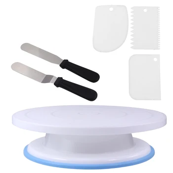 6Pcs Rotating Cake Stand Revolving Cake Stand Cake Spinner Cake Scrapers For Bakery Decorating Tools For Kitchen Cake Baking
6Pcs Rotating Cake Stand Revolving Cake Stand Cake Spinner Cake Scrapers For Bakery Decorating Tools For Kitchen Cake Baking