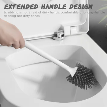 TPR Silicone toilet brush Soft Bristles With Hanle Holder Used For Cleaning Bathroom Set Wall Floor Standing Toilet Brush
TPR Silicone toilet brush Soft Bristles With Hanle Holder Used For Cleaning Bathroom Set Wall Floor Standing Toilet Brush