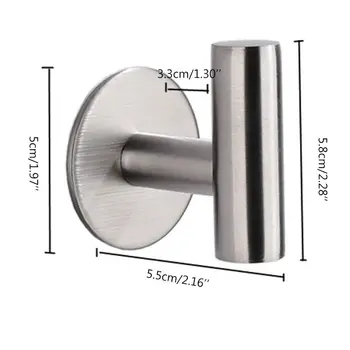 2Pcs Wall Mount Stainless Steel Self-adhesive Towel Hook Single Coat Robe Hanger L4MB
2Pcs Wall Mount Stainless Steel Self-adhesive Towel Hook Single Coat Robe Hanger L4MB