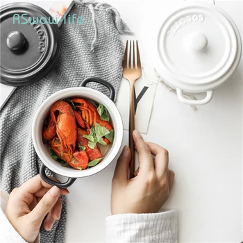 Ceramic Creative Fruit Salad Bowl Cute Dessert Stew with Covered Green Household Steamed Egg Baking Bowl Home Kitchenware
Ceramic Creative Fruit Salad Bowl Cute Dessert Stew with Covered Green Household Steamed Egg Baking Bowl Home Kitchenware