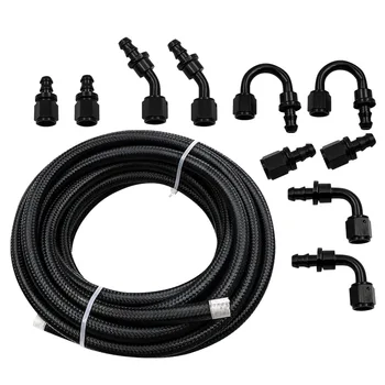 6 m Universal black Nylon Line Fuel Professional Repair Tool Leakproof Hose End Adaptor Kit for oil/fuel/water/fluid/air line 
6 m Universal black Nylon Line Fuel Professional Repair Tool Leakproof Hose End Adaptor Kit for oil/fuel/water/fluid/air line
