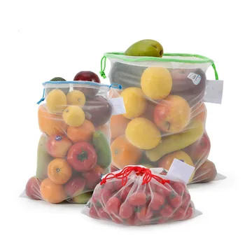 3 PICS/PACK RPET Fruit Net Bag Reusable Shopping Bag Storage Bag Polyester Double Drawstring Mesh Bag
3 PICS/PACK RPET Fruit Net Bag Reusable Shopping Bag Storage Bag Polyester Double Drawstring Mesh Bag