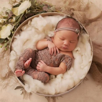 Newborn Beautiful Long Leg Lace Romper With Open Back Baby Girl Photography Prop D08C
Newborn Beautiful Long Leg Lace Romper With Open Back Baby Girl Photography Prop D08C