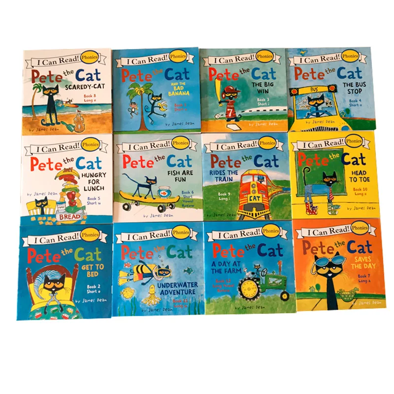 12 Book/Set I Can Read The Pete Cat English Books For Kids Story Book Educational Toys For Children Pocket Reading Book 13x13CM
12 Book/Set I Can Read The Pete Cat English Books For Kids Story Book Educational Toys For Children Pocket Reading Book 13x13CM