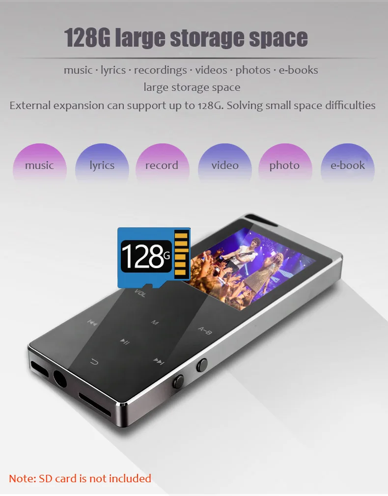 2020 New HIFI Music Lossless MP4 player with Bluetooth HD Screen 2 inch Built-in Speaker 16G MP4 Music Players SD Card up to 64G
2020 New HIFI Music Lossless MP4 player with Bluetooth HD Screen 2 inch Built-in Speaker 16G MP4 Music Players SD Card up to 64G