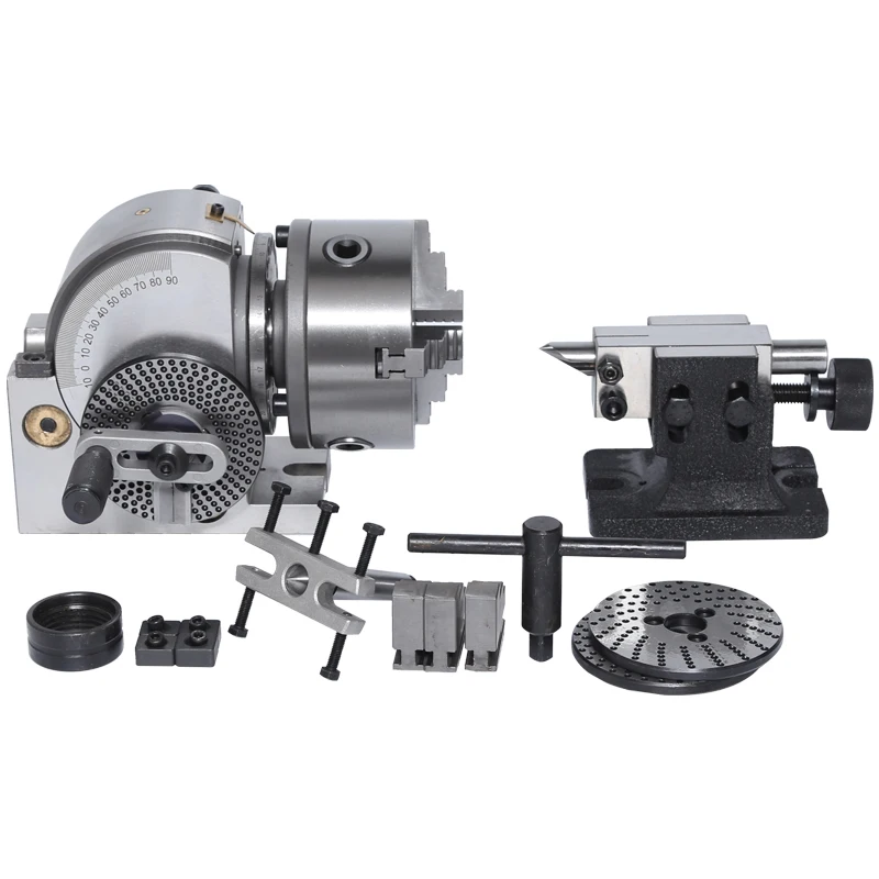 BS-0 precision milling machine indexing Head with 100m 3-jaw chuck CNC milling machine universal dividing head with tail
BS-0 precision milling machine indexing Head with 100m 3-jaw chuck CNC milling machine universal dividing head with tail