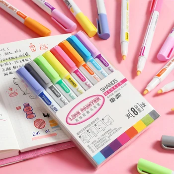 4pcs Candy Color Marker Pens Set Double Line Painter Kawaii Glitter Marker Highlighters Pen School Student Stationery Supplies
4pcs Candy Color Marker Pens Set Double Line Painter Kawaii Glitter Marker Highlighters Pen School Student Stationery Supplies