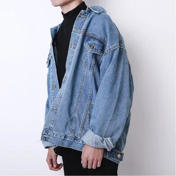 Fashion 2020 autumn and winter new Korean loose oversize denim jacket male retro coat denim men women clothing 
Fashion 2020 autumn and winter new Korean loose oversize denim jacket male retro coat denim men women clothing